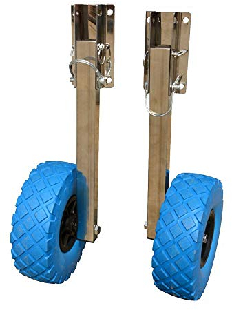 Ethedeal Starträder Slipräder Heckräder für Schlauchboot Edelstahl Aluminum Heckräder Max. Belastung 160kg, für Aufblasbares Boot Kajak Schlauchboot Yacht 10 X 3