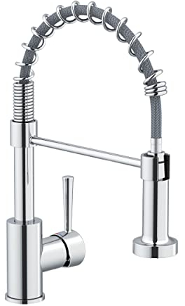 Lenz Küchenarmatur NOVA Chrom – mit verstellbarer Pendelbrause & 360° schwenkbaren Auslauf – hochwertige Markenkartusche – 46070902