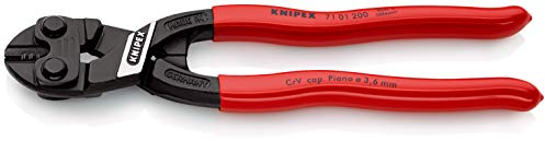 Knipex Kompakter Bolzenschneider, Hochlegierter CrV-Stahl 200 mm, Schneidkraft → 6 mm