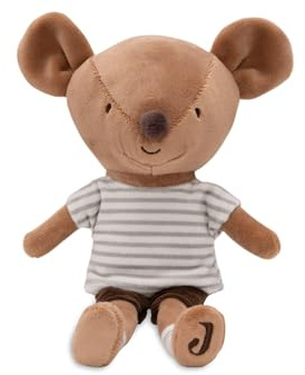 Jollein 037-001-67075 Stofftier Kuscheltier Maus Jackie braun (32 cm)