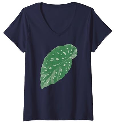 Cute Begonia Maculata polka dot begonia leaf for men women V-Neck T-Shirt