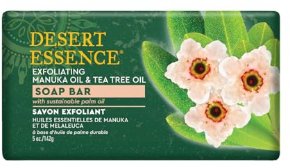 Exfoliating Manuka Oil & Tea Tree Oil, Soap Bar, 5 oz (142 g), Desert Essence