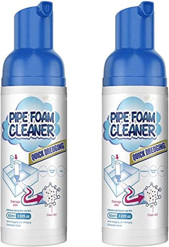 Detergente in schiuma per tubi di scarico, deodorante per tubi di scarico, detergente per tubi in schiuma per WC, lavandini e vasche (2 pezzi)
