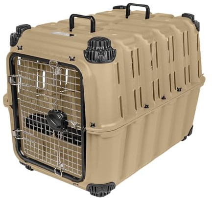 Mammoth Guardian Dog Kennel 36 Heavy Duty Travel & Outdoor Crate for Puppies, Small, Medium & Large Dogs, Secure 3 Bolt Lock, Adventure Ready for Hunting, Camping & Offroad – Desert Sand Tan
