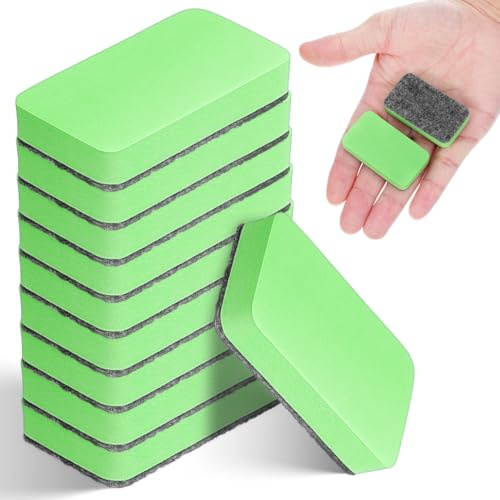 HORIALENCE 50 Pack Mini Whiteboard Erasers Felt Dry Erase Board Cleaner Small Eraser Pack for Teachers Office Classroom Home Use Portable Whiteboard Wipe for School Supplies