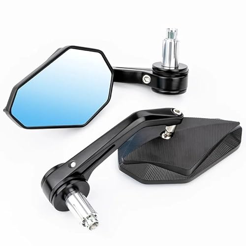 CMGGMKEZDP pour B&MW Z1000 Z900 Z800 Z650 R1200gs S1000RR F800r S1000xr Moto Verre Bleu Poignée De Guidon Bout Rétroviseur Rétroviseur de Moto