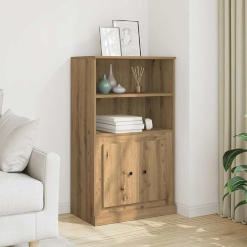 Mimdixy Armario de cocina, mueble de bar de café, aparador, tablero alto de roble artesano, 60 x 35,5 x 103,5 cm, material de madera, armario de café, muebles de salón, para comedor, cocina, práctico