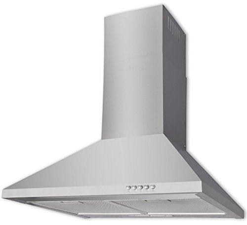 Festnight Hotte Plate en Acier Inoxydable 600mm Argent 600 x 470 x (580-820)mm (L x L x H)