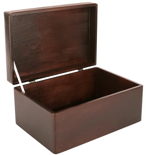 Creative Deco Boite Rangement en Bois Marron | 30 x 20 x 14 cm (+/- 1 cm) | avec Couvercle | Boite en Bois | Boite a Souvenir | Boîte Caisse Malle Coffre | BRUT ET NON PONCÉ