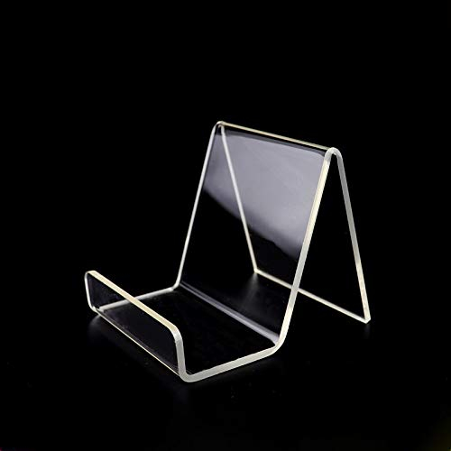 Espositore in plexiglass trasparente in acrilico trasparente, espositore per libri, scarpe, telefono, tablet, menù, ricettario (confezione da 1)