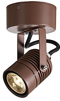 SLV luminaria de superficie de pared LED SPOT SP/Iluminación para paredes, caminos, entradas, lámpara de jardín / IP55 3000K 6 W 400lm óxido 40 grados
