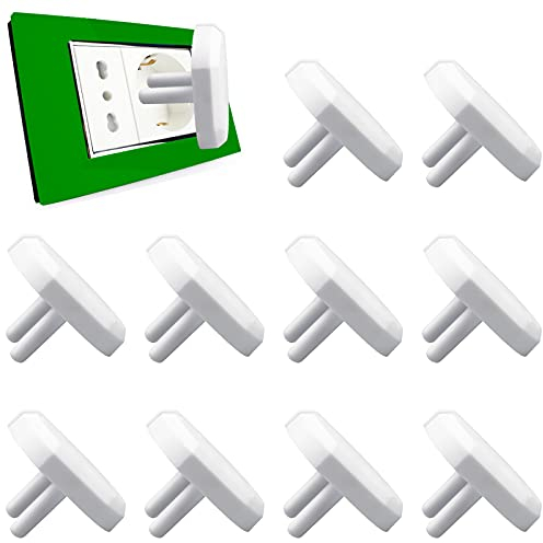 Cache Prise BéBé avec 10Pcs Protege Prise Bebe Eu Plug Cache Prise Electrique pour SéCurité Enfant