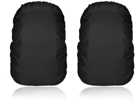 JTKREW 2 Pièces Housse Sac à Dos Housse de Protection Anti Pluiede Anti Poussière Couverture Rain Cover Résistance à l'eau Anti-Pluie Protection pour L'extérieur Voyage Escalade(30-40L)