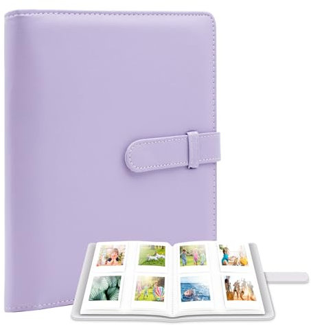 Ablus 256 Pockets Photo Album for Polaroid Snap SnapTouch Zip Mint Cameras Printers, Fujifilm Instax Mini 11 90 9 8+ 8 7S 70 50S 26 25 LiPlay Instant Camera Film, Mini Link SP-1 Printer (Purple)