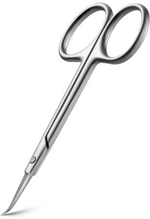 BEZOX Präzisions-Nagelhautschere mit gebogener Spitze – Scharfe Schere für abgestorbene Nagelhaut und Hangnägel im russischen Stil, professioneller Nagelhautschneider mit scharfer, dünner Klinge
