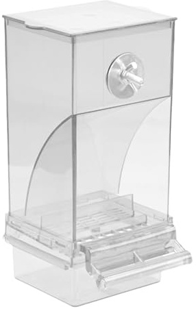 Mangeoire Automatique pour Oiseaux, mangeoire à Oiseaux sans gâchis, Accessoires pour Cage à Oiseaux, récipient de Nourriture en Acrylique Transparent pour perruches, canaris, calopsittes, perroquets