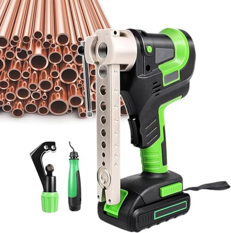 pealiritansemen Kit di Utensili per Svasatura Elettrica, Espansione di Tubi in Rame da 6 Mm A 19 Mm, con Taglierina E Sbavatore, per Riparazione E Installazione di Elettrodomestici