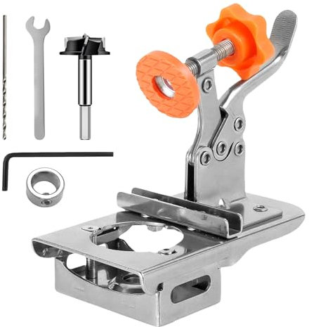 35mm Plantilla De Perforación De Bisagra De Copa Abridor De Orificios De Aleación De Aluminio Plantilla De Mortizador Plantilla De Bisagra De Gabinete De Puerta Herramienta Para Trabajar La Madera