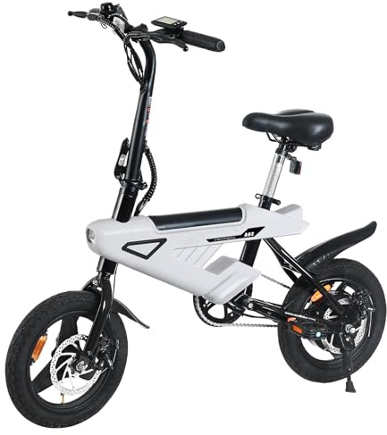 AVDL Bici Elettrica Pieghevole per Adulti | E-Bike da Città 14 con Sospensione Completa e Freni a Disco | Bicicletta Elettrica con Batteria Rimovibile 36V 6,4Ah, per Pendolari Urbani Uomo/Donna