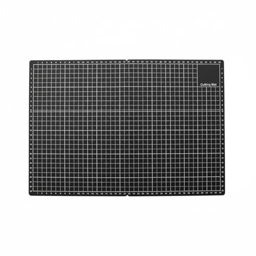 Guohetuk Planche de Découpe Pliable Tapis de Découpe Auto-réparant Surface Résistante Grille Précise Trait Pliable Convient pour Créatifs Couture Travaux Manuels, Noir