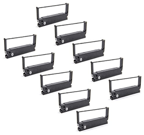 vhbw 10x Ruban encreur compatible avec Towa ET 7626 F, Prosper 7626 F, ET 7600 Serie, ET 7626 imprimante matricielle ou de reçus - noir
