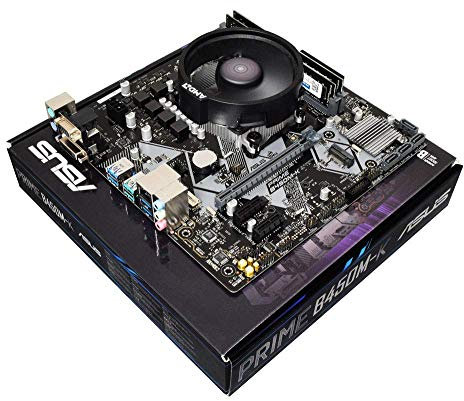 ADMI CPU Motherboard Bundle: AMD Ryzen 5 3600 6 cores, 4.2GHz boost, ASUS Prime B450M-K Motherboard, Corsair Vengeance RGB RT 32GB (2x16) 3200MHz DDR4 RAM