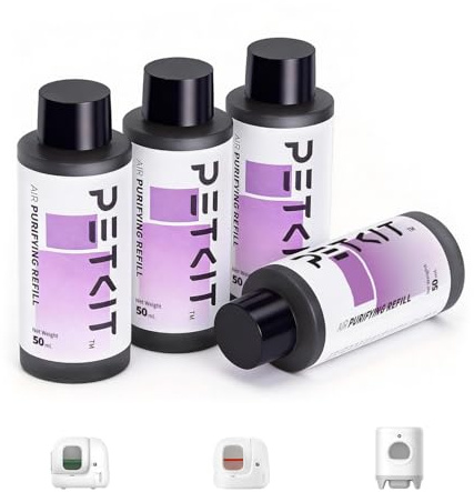 PETKIT Pura X Pura Max 2 Selbstreinigende Katzentoilette Geruchsentferner-Nachfüllflüssigkeit (4 Flaschen)