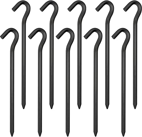 LYYDAN Zeltheringe 10 Stück, 18cm Aluminium Zelthaken Heringe Erdnägel für Zelt, Sechseckige Zeltnägel Sandheringe Für Camping Markise Netting Plane