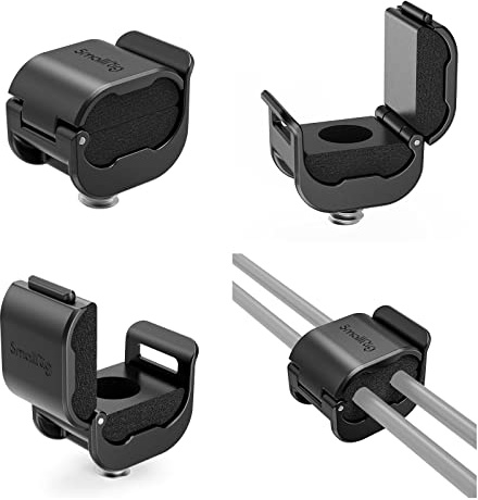 SMALLRIG Camera Cable Clamp for HDMI/SDI/Microphone Cable, DSLR Camera, 2-7mm Cable (Pack of 4) - 3685