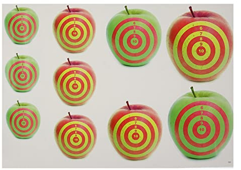 10x Stronghold Auflage - Äpfel - 30 x 42 cm - wasserabweisend/reißfest, Scheibenauflage für Pfeil und Bogen