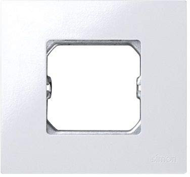 CABLEPELADO Marco compacto para 1 elemento Simon 27 Play | Marco de 1 elemento con bastidor | 2700610-030 | Apto para superficie y empotrar | Dimensiones: 85x91 mm | Color Blanco