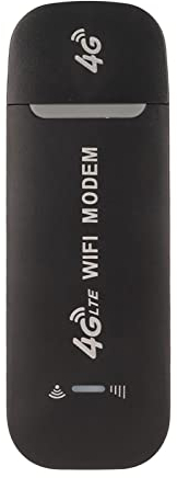 ASHATA 4G LTE USB WiFi Router, Portátil WiFi Router Pocket Mobile Hotspot, USB Módem Inalámbrico Router de Red Inteligente con Ranura para Tarjeta SIM 150Mbps 10 Usuarios, Negro