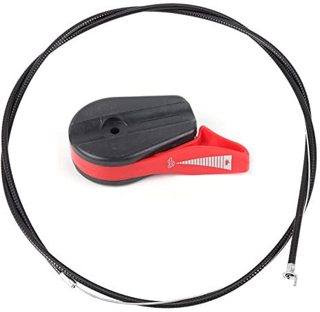 Verdant Touch Câble d'accélérateur universel pour tondeuse à gazon - 150 cm - Kit de poignée à levier pour tondeuse à gazon de jardin (rouge)