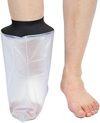 PCL Media ltd Waterproof Protector Cast Cover - Reusable Adult Waterproof Leg Cover for Shower Arm, Leg and Foot | Waterproof Arm Cast Protector | Full Leg Cast Cover for Shower (Foot)