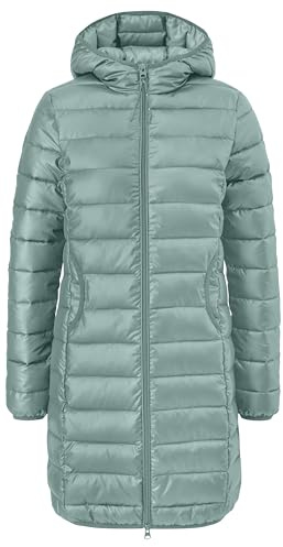 QS Manteau matelassé pour femme (1 pièce), Bleu/vert, L