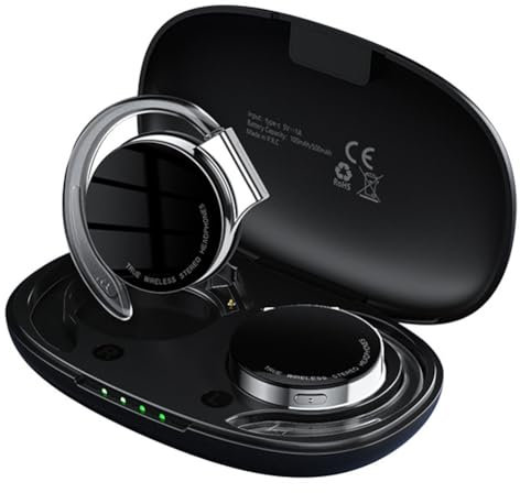 Hburirrty Écouteurs sans fil supra-auriculaires longue durée de vie de la batterie Bluetooth 5.2 crochet ouvert stéréo sans fil HiFi facile à utiliser