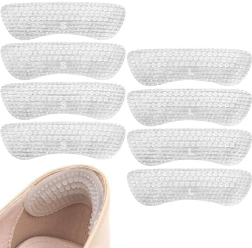4 paia di battitacco per scarpe anti-sfregamento in silicone (trasparente),per tutti i tipi di scarpe, lavabili e riutilizzabili
