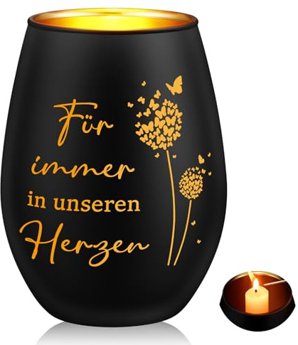 Nuenen Regalo de Luto Luz de Luto con Grabado Regalos Conmemorativos Regalo de Condolencia para Amigos en Duelo Recuerdo del Difunto(Negro,Mariposa 4)