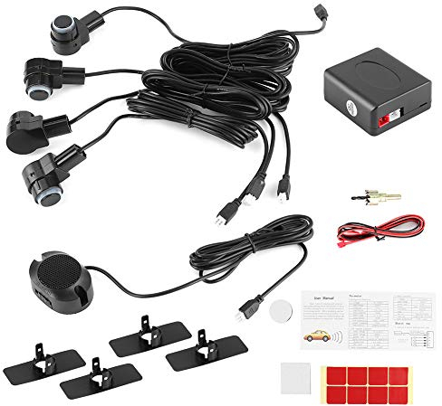 Système de de stationnement, système Intelligent d'aide au stationnement 4 sonde de capteur Kit d'alerte de Sonnerie Automatique de de recul de Voiture 80dB