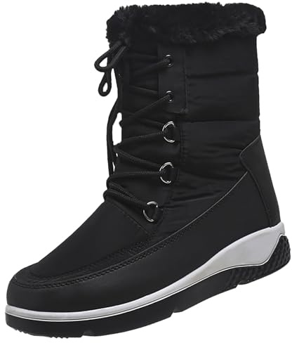 Generisch Bottes de neige pour homme - Doublées - En polaire épaisse - Antidérapantes - Bottes de neige thermiques - En laine - Pour l'extérieur - Décontractées - Confortables - Grandes tailles