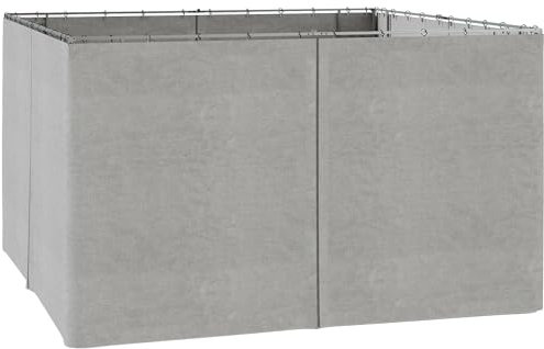 Outsunny 4 Pack Replacement Gazebo Curtains Privacy Panel for Most 3 x 4m Gazebo Canopy Pavillion Outdoor Shelter Sidewalls Accessories Light Grey