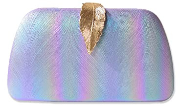 CORIOS Bolsa de Noche para Mujer Bolso de Fiesta Bolsa de Cadena Bolso de Mano Elegante Bolso de Hombro Bolso Bandolera para Fiesta de Graduación Banquete Boda Púrpura Claro