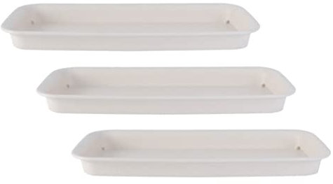 Housoutil Sottovasi Per Piante Rettangolari 3Pcs Vassoi Per Vasi Di In Set Di Sottovasi Per Sottovaso Sottobicchiere Per Grasse L Succulent Dish Pots Sottovasi Plastica Rettangolare