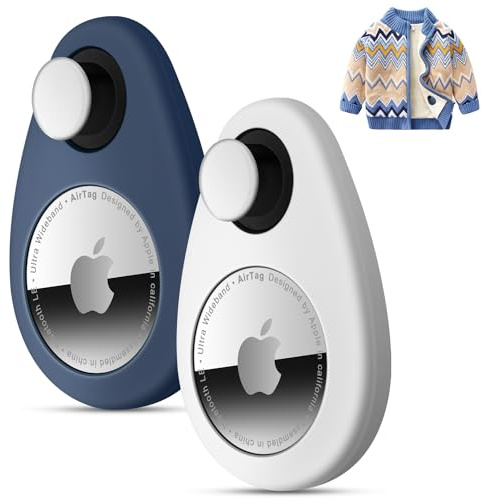 Airtag pour Enfants, cachés, étui de Suivi GPS, Coque en Silicone Anti-Retrait Airtag avec épingles, Convient pour Les Enfants, Les Personnes âgées, Les Animaux domestiques, Les Sacs