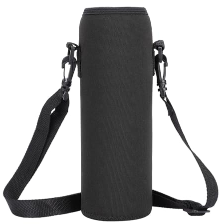 Portabotellas Térmico para Botella de 1L, Funda Protectora para Botella con Protección Antiescaldaduras para Uso en Exteriores (BLACK)
