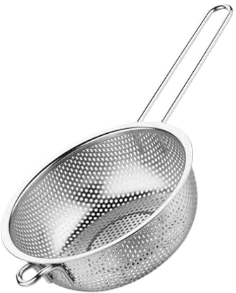 PNJB Stainless Steel Wash Basket, Rice Colander, Spaghetti Strainer, Ergonomic Design, Ease of Use and Efficiency, Ensuring Long-Term Durability, (19.5 CM)