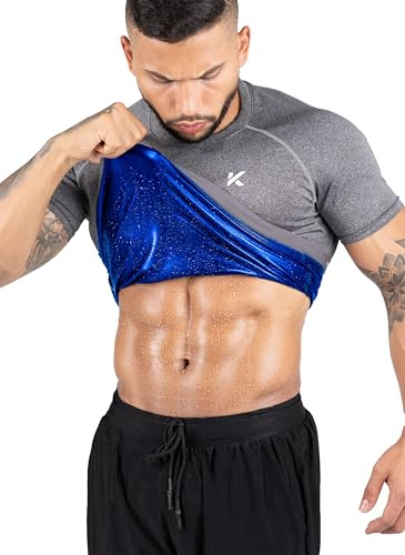 Kewlioo Sauna Shirt for Men - Original Heat Trapping Sweat Vest, Sauna Suit For Men, Compression Workout Sweat Suit for Gym, Workouts