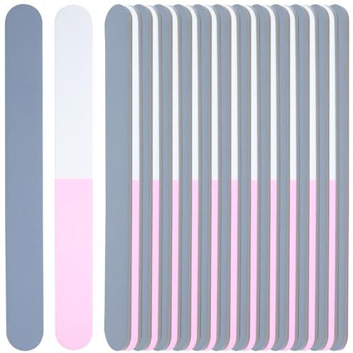 Nagelfeilen 25 Stück Nagelpolierblöcke Professionelle 3-seitige Nagelfeile 600/1200/3000 Körnung für Acryl Naturgel Nagellack Geeignet für Zuhause Nagelstudio