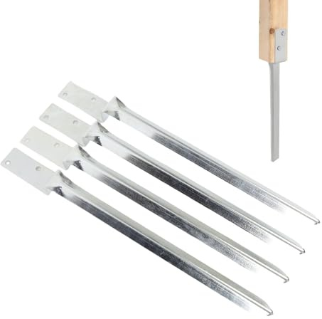 Ausla Recinzione Postale Poste 4pcs Gravoso in Acciaio Zincato di Ancoraggio a Terra per le Attrezzature da Gioco di Swing in Cassetta per Posta con Struttura di Ancoraggio Stabile