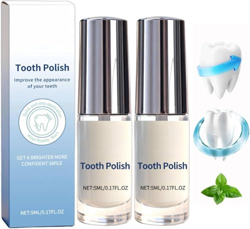 Peinture Blanchiment Dentaire,Vernis Dentaire Blanche Instantanée,Blanchisseur de Dents,Blanchiment des Dents Pour Eliminer Les Taches,Oral De Blanchiment (2PC)